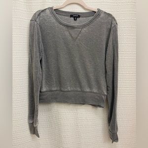 Zobha Gray Cropped Sweatshirt